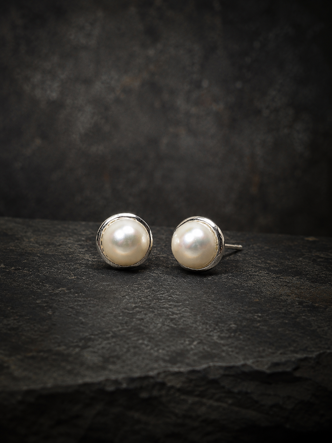 6mm Pearl Stud Earrings in Solid Sterling Silver
