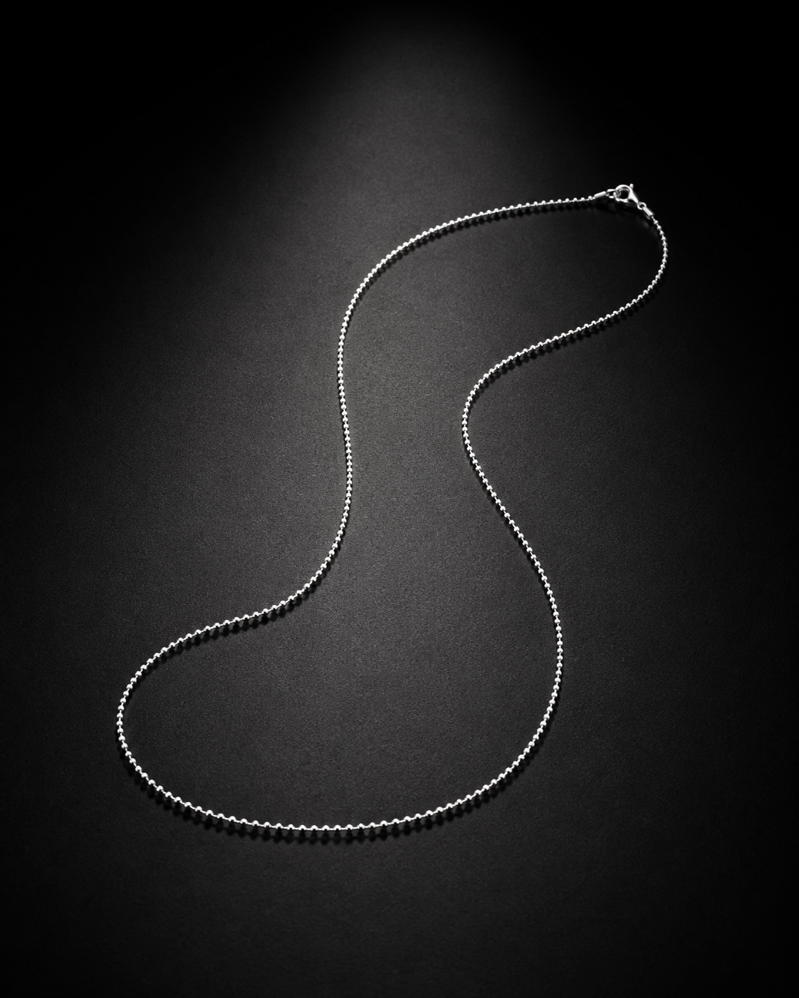 1mm Sterling Silver Ball Chain Necklace, Dainty Beaded Chain, Minimalist Silver Chain for Pendant, Everyday Layering Jewelry
