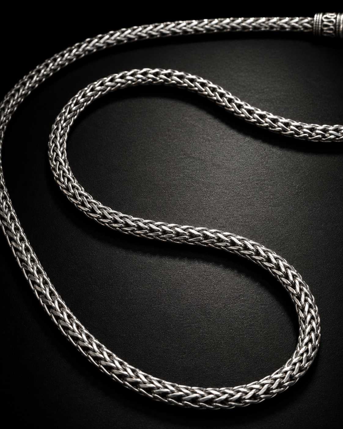 Solid Heavy 4mm Sterling Silver Wheat Chain Necklace – Thick Men’s Silver Chain