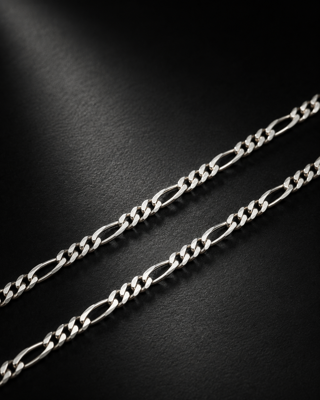 3mm Solid Sterling Silver Figaro Chain Necklace