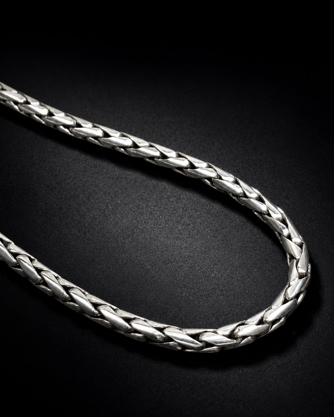 4mm Solid Heavy Sterling Silver Franco Chain Necklace – Men’s Thick Silver Chain