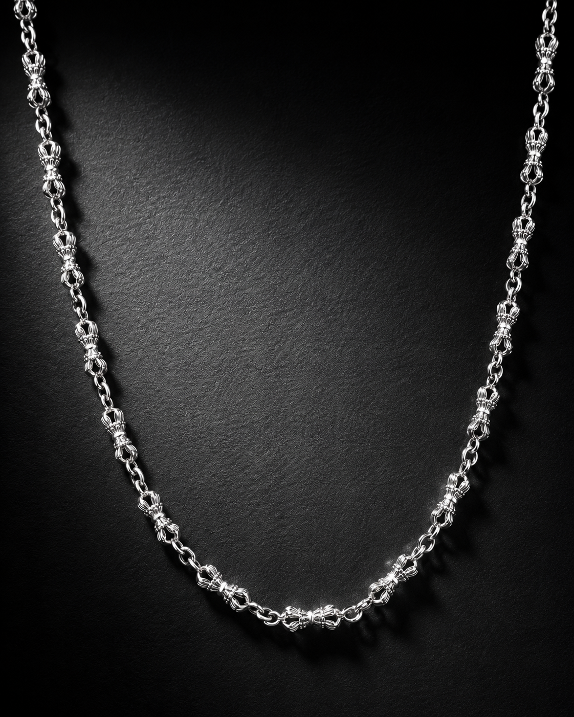 Solid Sterling Silver 5mm Vajra Dorje Chain Necklace – Heavy Dorje Silver Chain