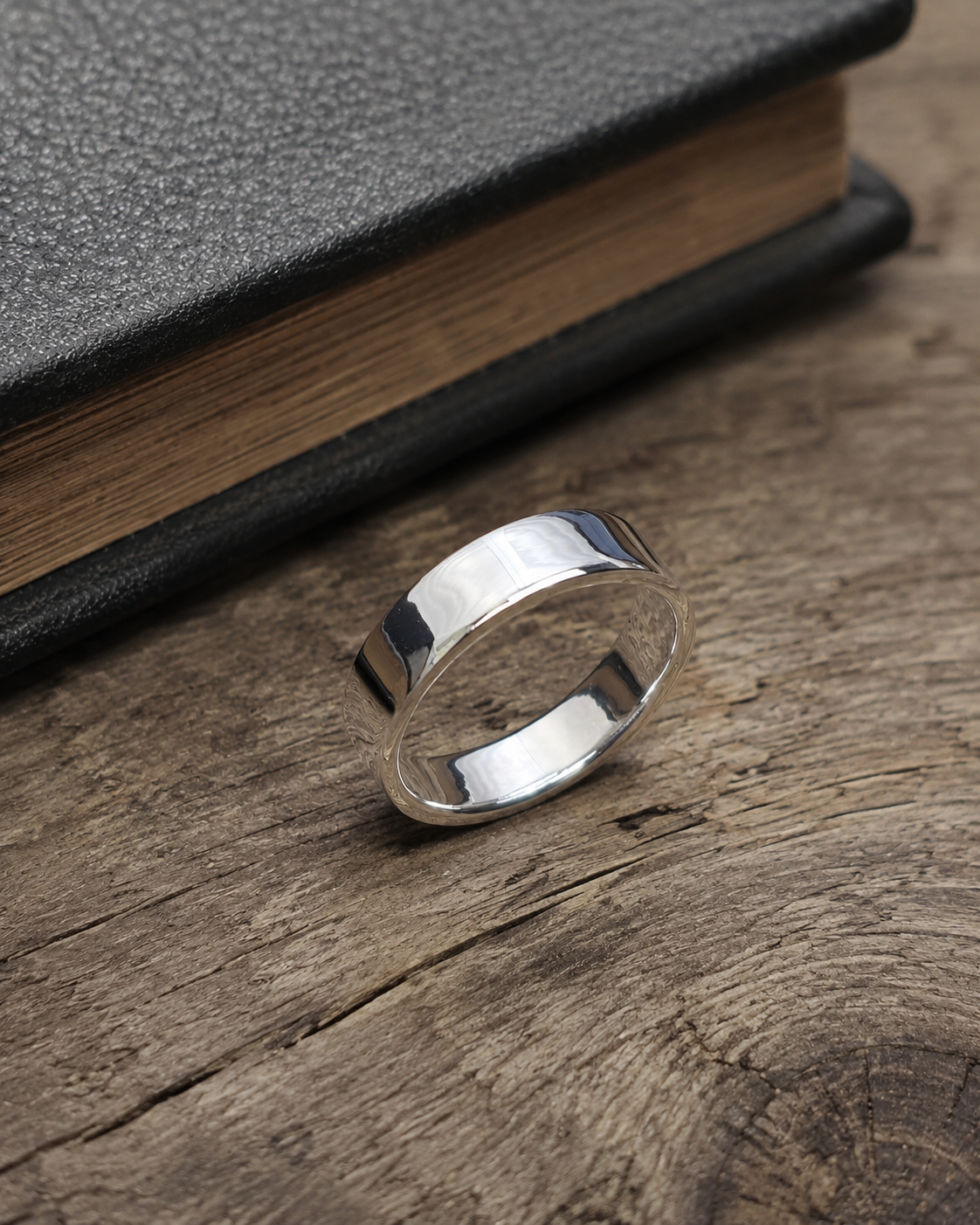 Unisex Solid Sterling Silver 5mm Band Ring – Polished Unisex 925 Silver Ring
