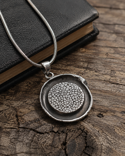 Sterling Silver Dragon Yin Yang Pendant with Mother of Pearl & Black Onyx