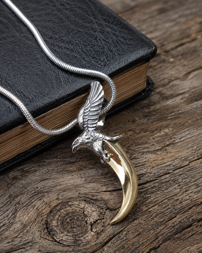Sterling Silver Eagle Talon Pendant Necklace | Gothic Boho Jewelry