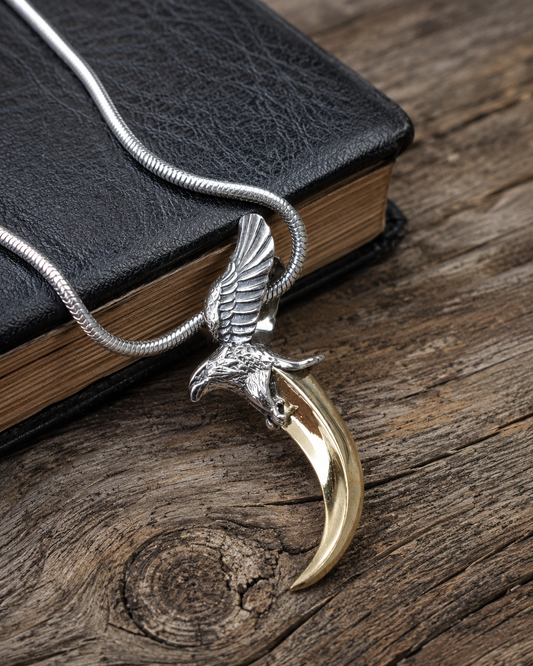 Sterling Silver Eagle Talon Pendant Necklace | Gothic Boho Jewelry