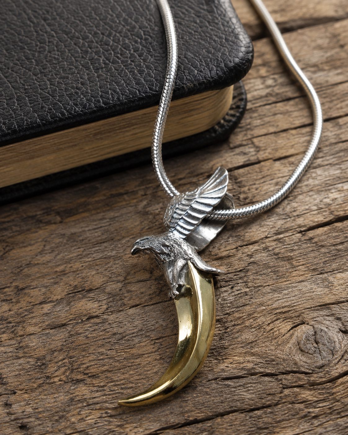 Sterling Silver Eagle Talon Pendant Necklace | Gothic Boho Jewelry