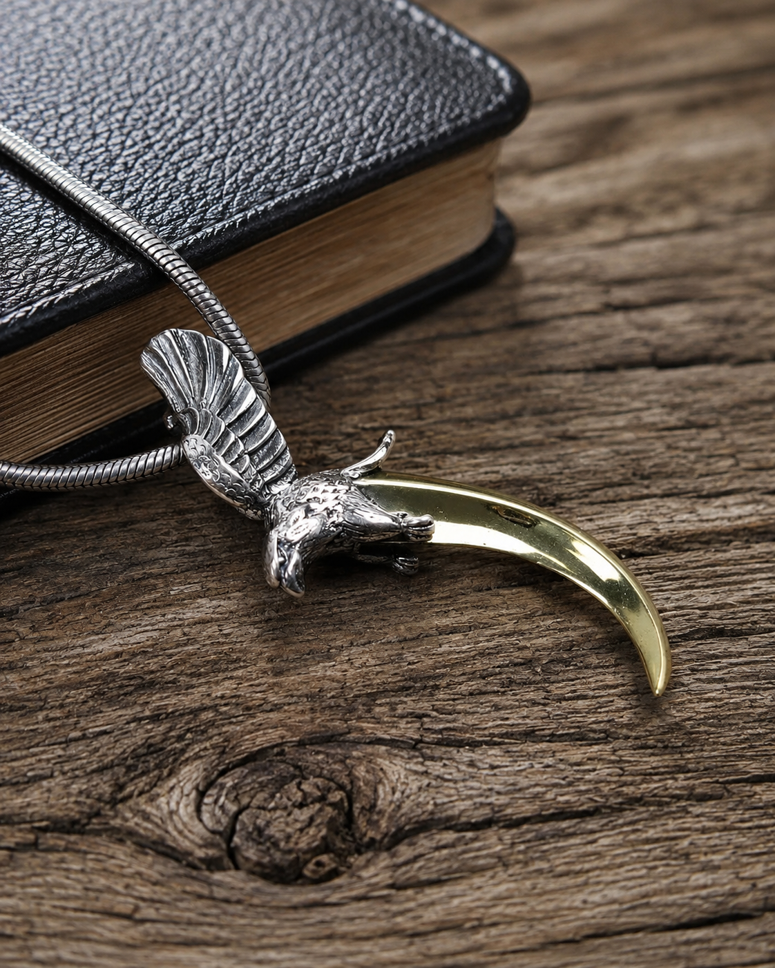 Sterling Silver Eagle Talon Pendant Necklace | Gothic Boho Jewelry