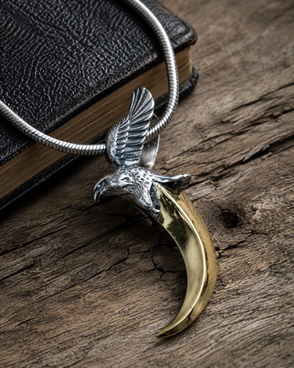 Sterling Silver Eagle Talon Pendant Necklace | Gothic Boho Jewelry