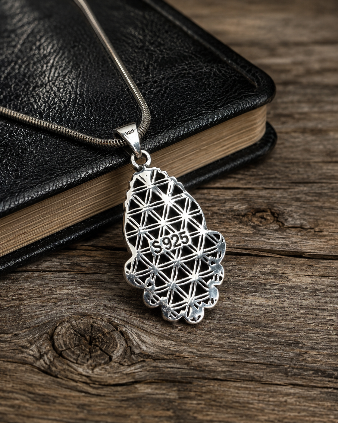 Heavy Solid 925 Sterling Silver Kali Goddess Pendant  – Hindu Deity Jewelry