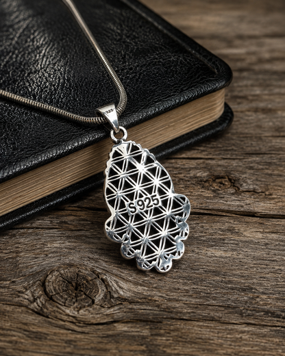 Heavy Solid 925 Sterling Silver Kali Goddess Pendant  – Hindu Deity Jewelry