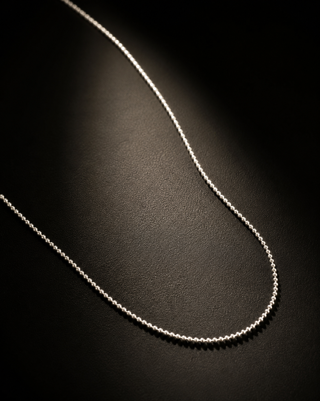 1mm Sterling Silver Ball Chain Necklace, Dainty Beaded Chain, Minimalist Silver Chain for Pendant, Everyday Layering Jewelry