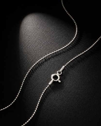 1mm Sterling Silver Ball Chain Necklace, Dainty Beaded Chain, Minimalist Silver Chain for Pendant, Everyday Layering Jewelry