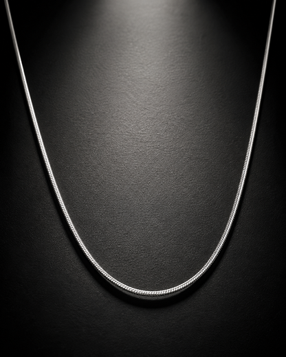 1.5mm Sterling Silver Snake Chain Necklace, Italian Style Silver Chain for Pendants, Unisex 925 Silver Necklace