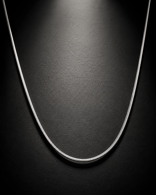 1.5mm Sterling Silver Snake Chain Necklace, Italian Style Silver Chain for Pendants, Unisex 925 Silver Necklace