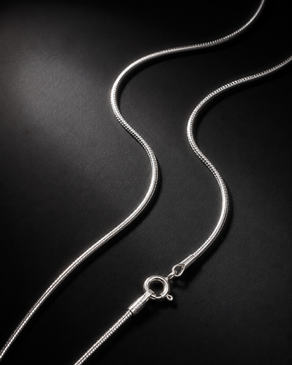 1.5mm Sterling Silver Snake Chain Necklace, Italian Style Silver Chain for Pendants, Unisex 925 Silver Necklace