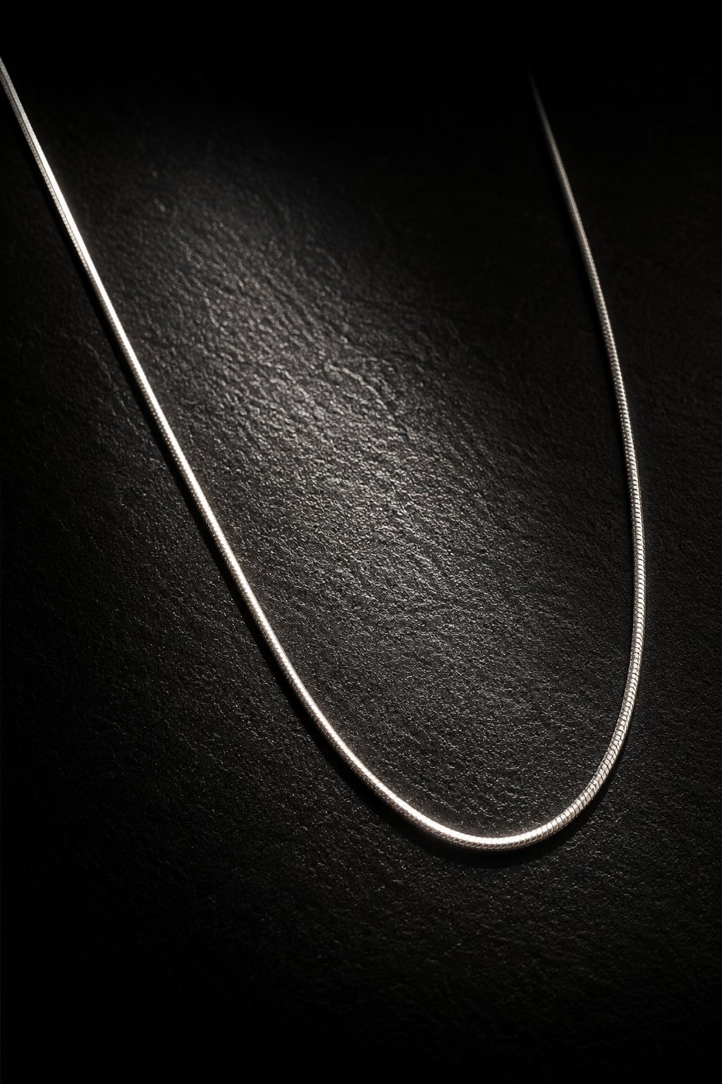 Solid Sterling Silver 1mm Snake Chain Necklace – Thin Silver Chain for Pendant, Minimalist 925 Silver Necklace