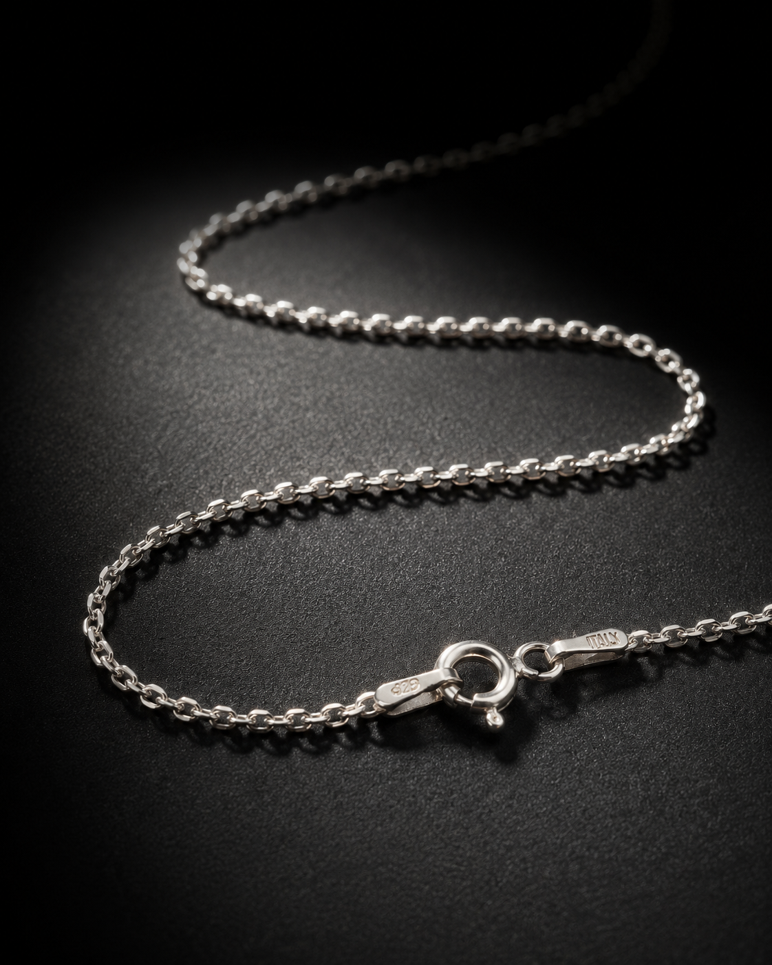 1mm Sterling Silver Thin Chain Necklace – Dainty 925 Silver Cable Chain for Pendant, Minimal Everyday Necklace