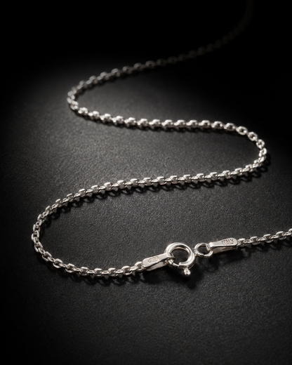 1mm Sterling Silver Thin Chain Necklace – Dainty 925 Silver Cable Chain for Pendant, Minimal Everyday Necklace