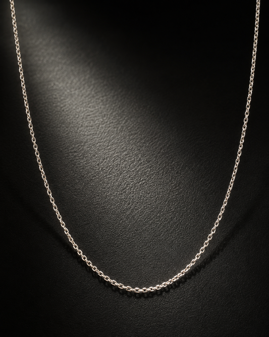 1mm Sterling Silver Thin Chain Necklace – Dainty 925 Silver Cable Chain for Pendant, Minimal Everyday Necklace