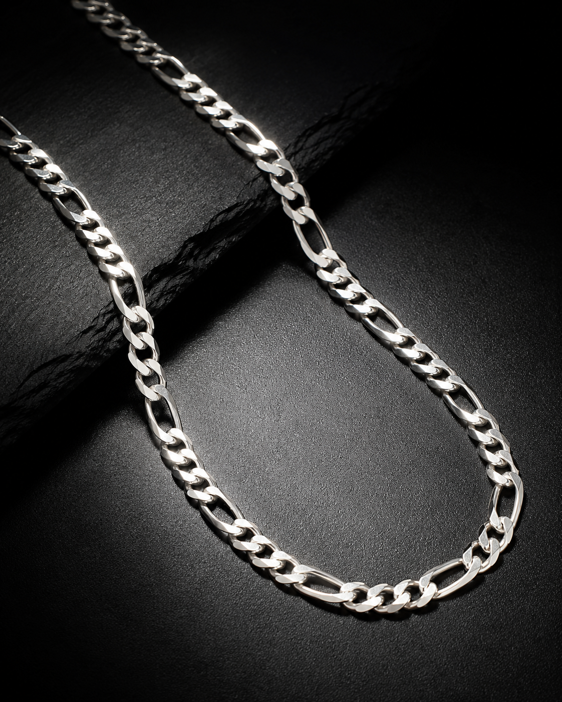 Solid Heavy Sterling Silver Figaro Chain Necklace – 10mm Men’s 925 Silver Chain