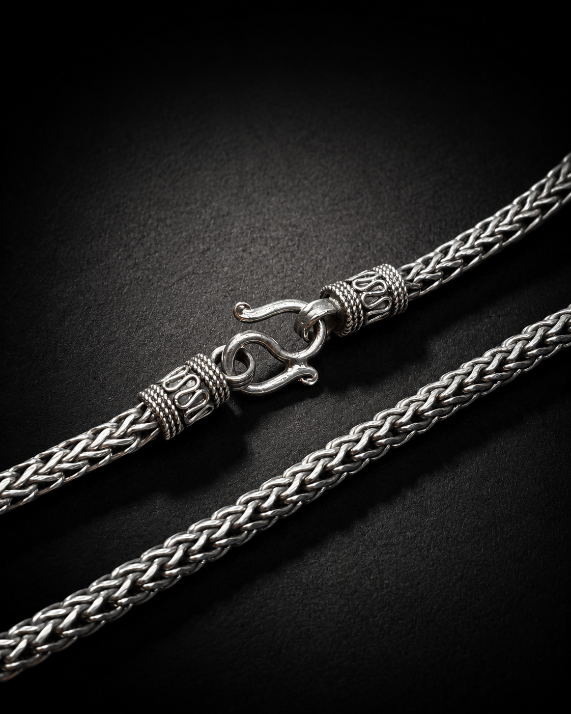 Solid Heavy 4mm Sterling Silver Wheat Chain Necklace – Thick Men’s Silver Chain