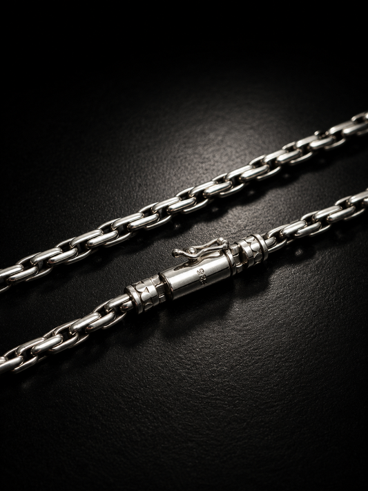 4mm Solid Sterling Silver Byzantine Chain Necklace – Heavy King Chain