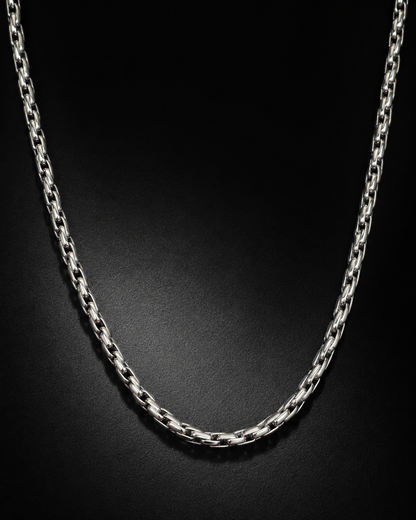 4mm Solid Sterling Silver Byzantine Chain Necklace – Heavy King Chain