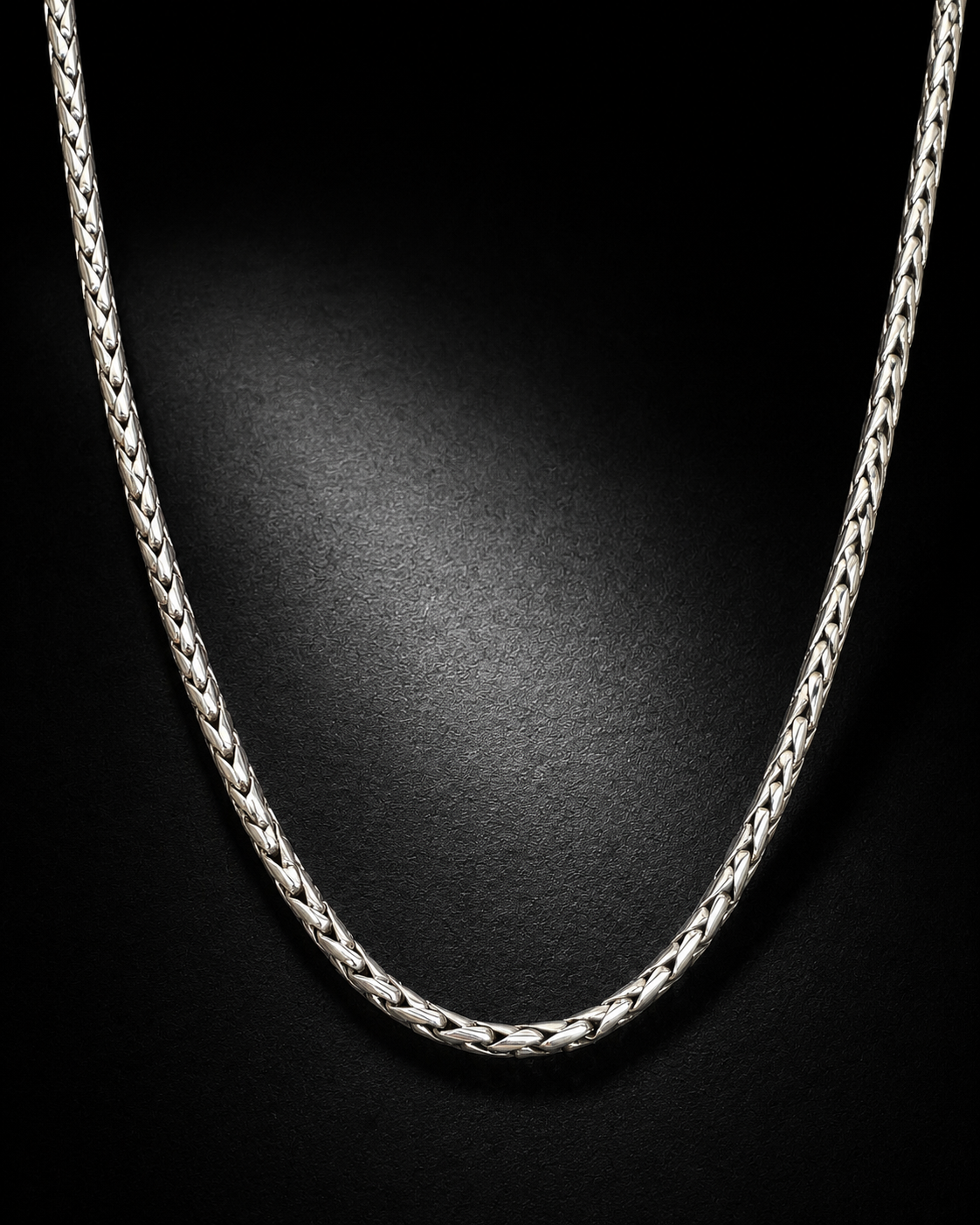 4mm Solid Heavy Sterling Silver Franco Chain Necklace – Men’s Thick Silver Chain