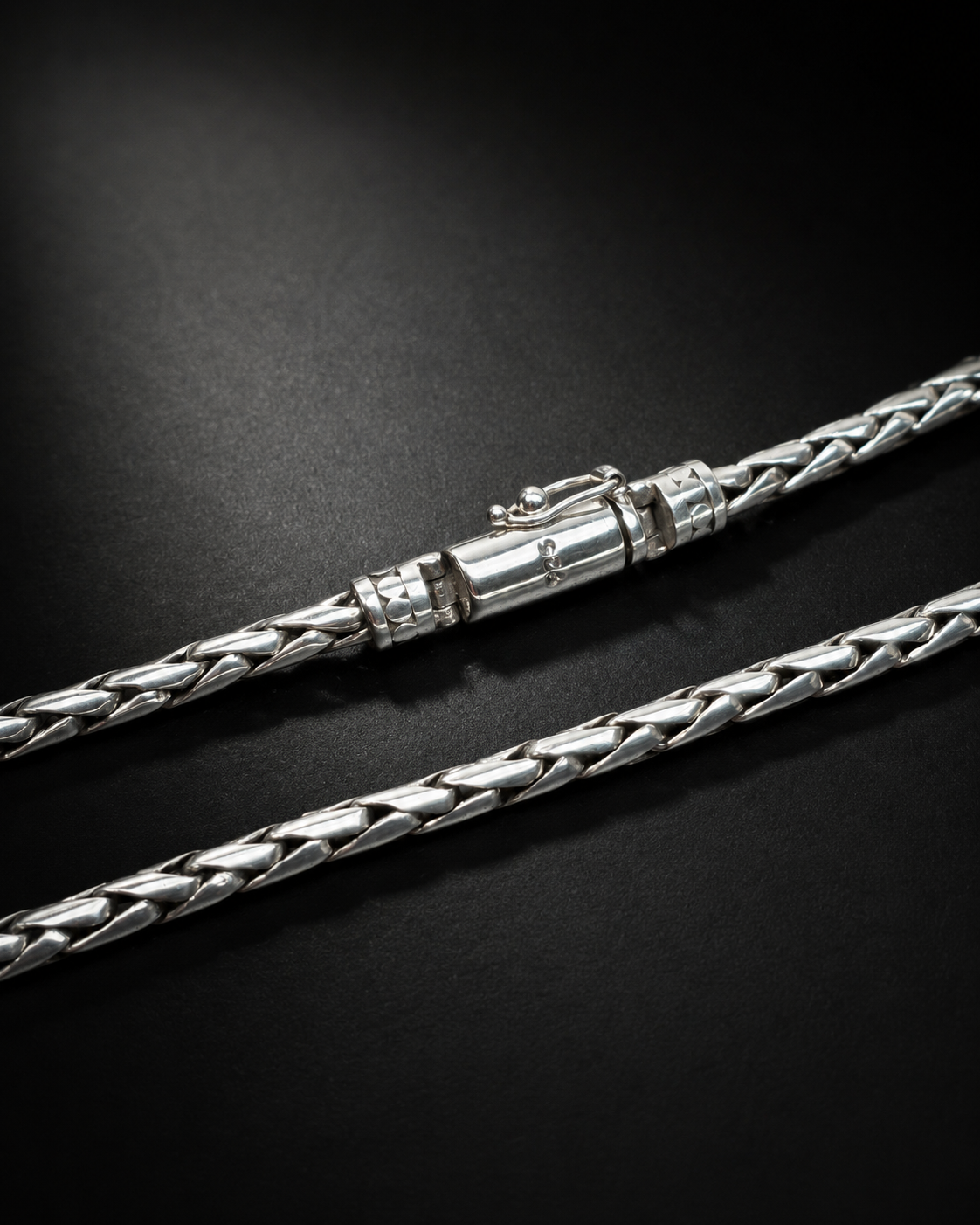 4mm Solid Heavy Sterling Silver Franco Chain Necklace – Men’s Thick Silver Chain