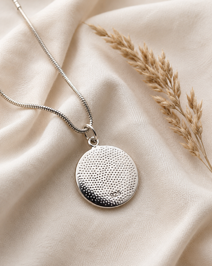 Sterling Silver Gemini Zodiac Coin Pendant Necklace, Dime Size Unisex Astrology Charm