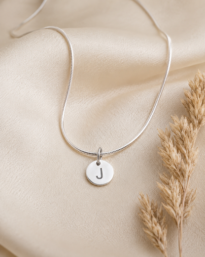 Sterling Silver Initial Charm | Personalized Letter Pendant | Dainty Monogram Jewelry Gift