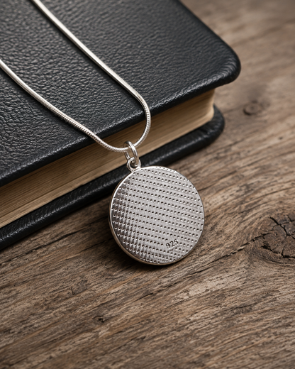 Sterling Silver Celestial Pendant, Moon Phase Sun Star Medallion, Astrology Jewelry