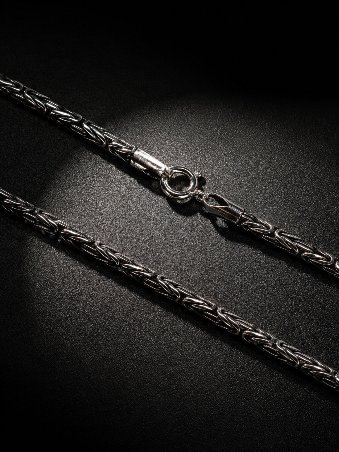 2mm Sterling Silver Byzantine Chain Necklace