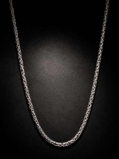 2mm Sterling Silver Byzantine Chain Necklace