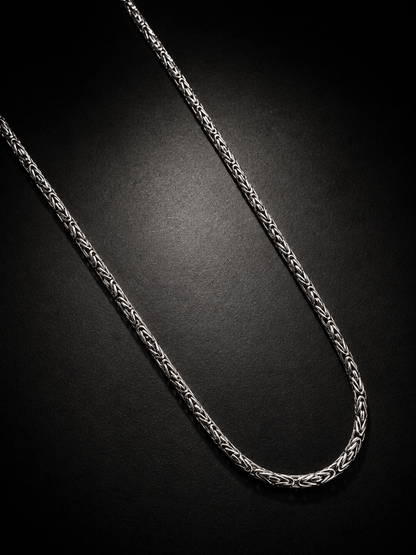 2mm Sterling Silver Byzantine Chain Necklace