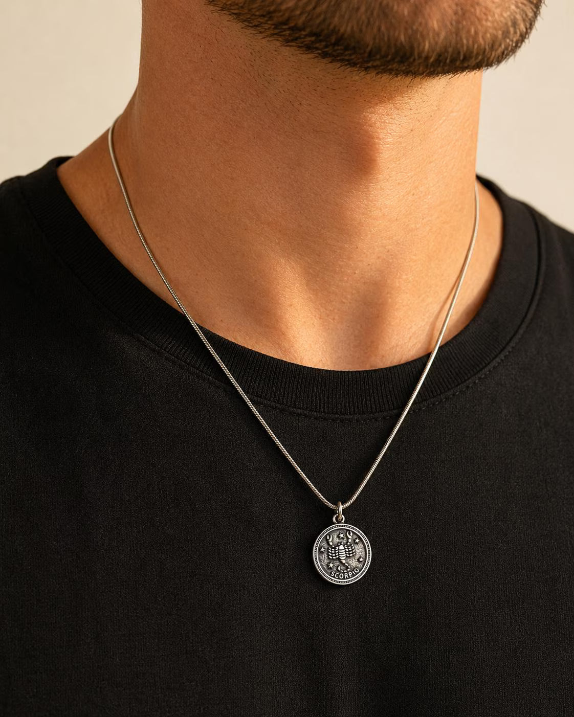 Sterling Silver Scorpio Zodiac Pendant Necklace – Unisex Astrology Scorpion Charm Gift