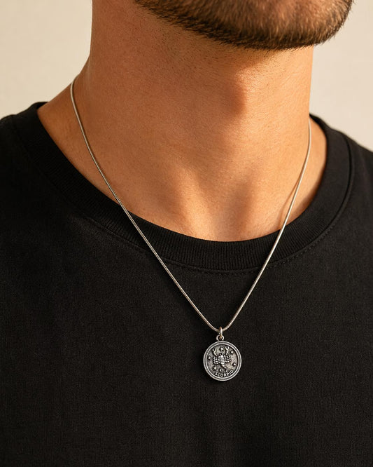 Sterling Silver Scorpio Zodiac Pendant Necklace – Unisex Astrology Scorpion Charm Gift